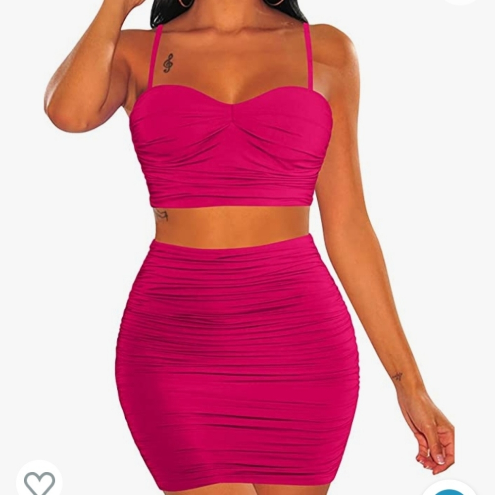 Hot 2 piece skirt set